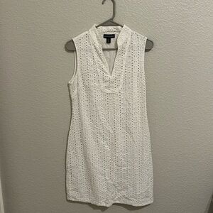 White eyelet dress. Cynthia Rowley dress. Size 4. 100% cotton